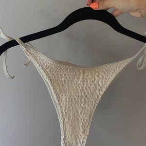 hollister white ribbed bikini bottoms